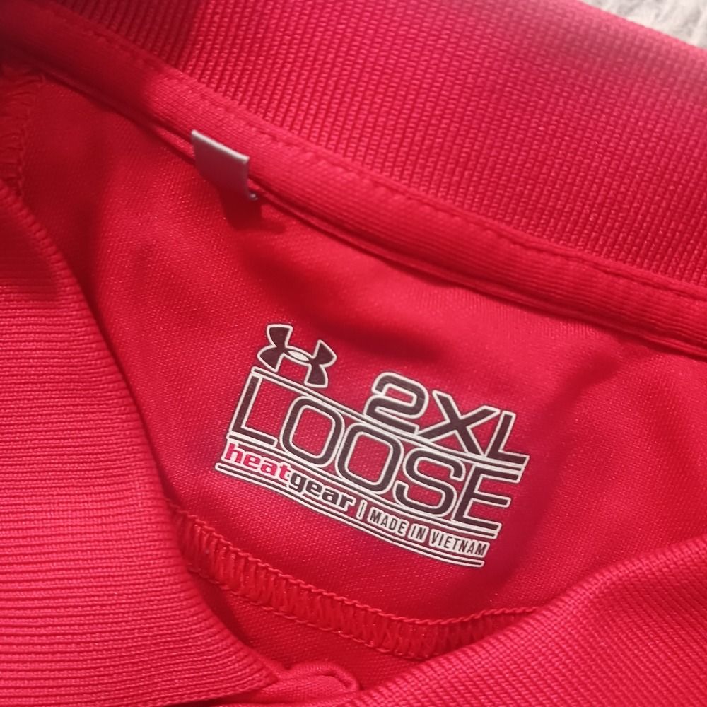Under Armour HeatGear Loose Polo 2XL Miami Logo READ Athletic Golf Performance - Picture 2 of 9